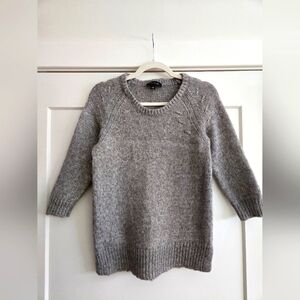 Ann Taylor Cotton/Wool Blend 3/4 Length Sleeve Sweater